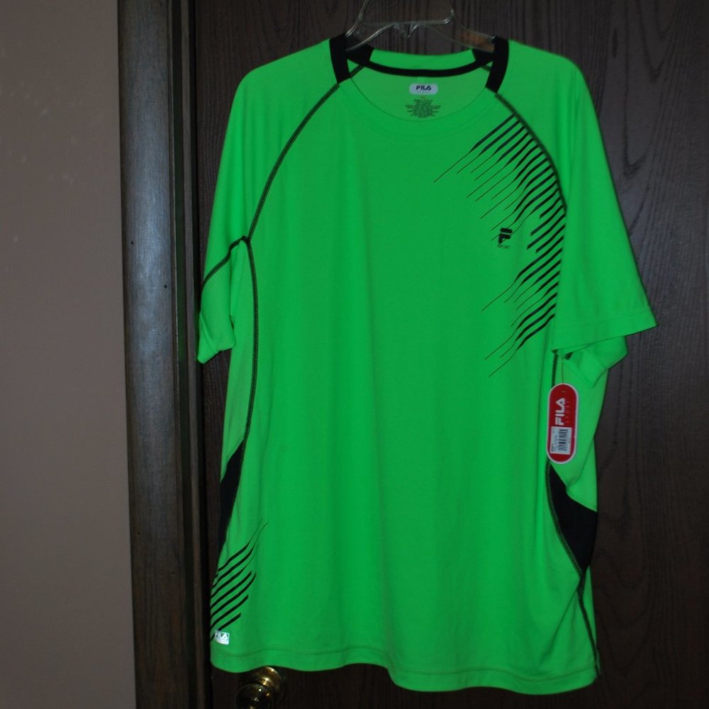 NWT Fila Sport Lime Green & Black Shirt - XXL
